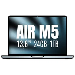 Apple MacBook Air 13,6" MDHK4Y/A | Chip M5, 10-Core CPU/GPU, 24GB RAM, 1TB SSD, Pantalla Liquid Retina, 18h batería, Wi-Fi 7, Color Azul